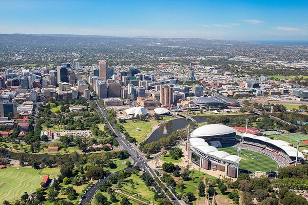 Aerial view of Adelaide Oval